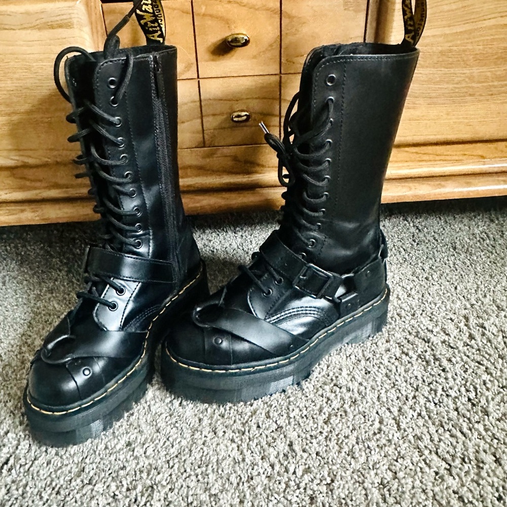 Dr. Martens 1914 Genuine Leather Quad Harness Boots - Picture 5 of 7